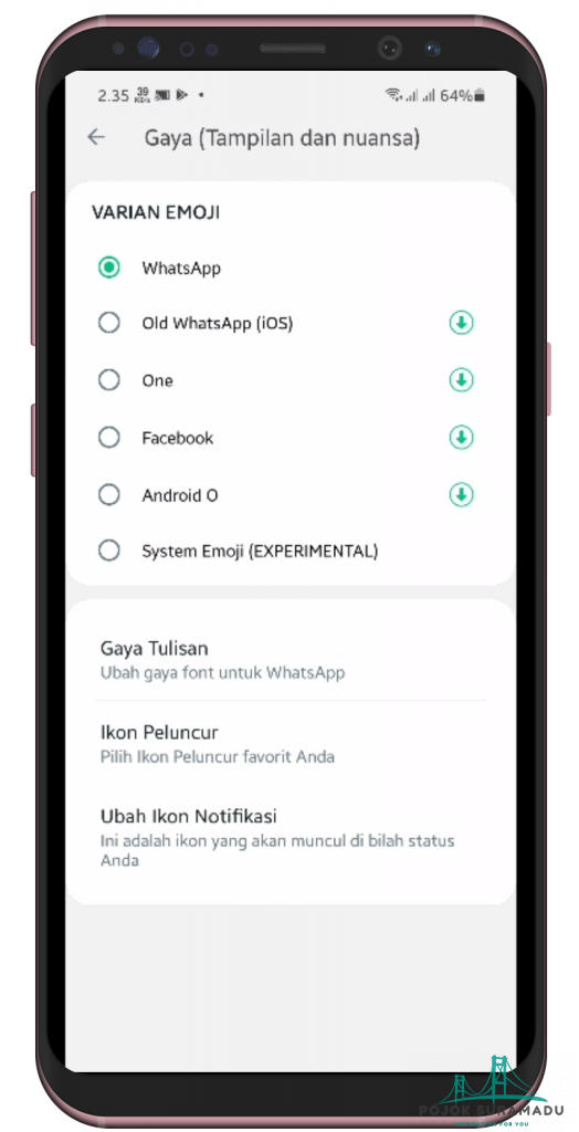 Ubah Font Whatsapp