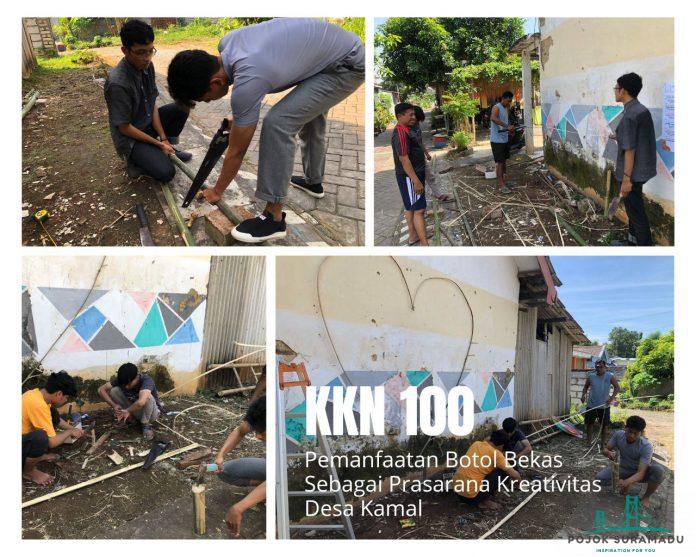 Pengabdian Masyarakat Mahasiswa UTM “Pemanfaatan Botol Bekas Sebagai Prasarana Kreativitas Desa Kamal” di Perumahan Vila Talon Permai, Bangkalan Madura