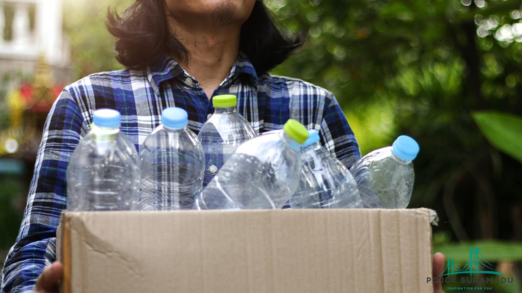 Menanam Selada di Botol Bekas