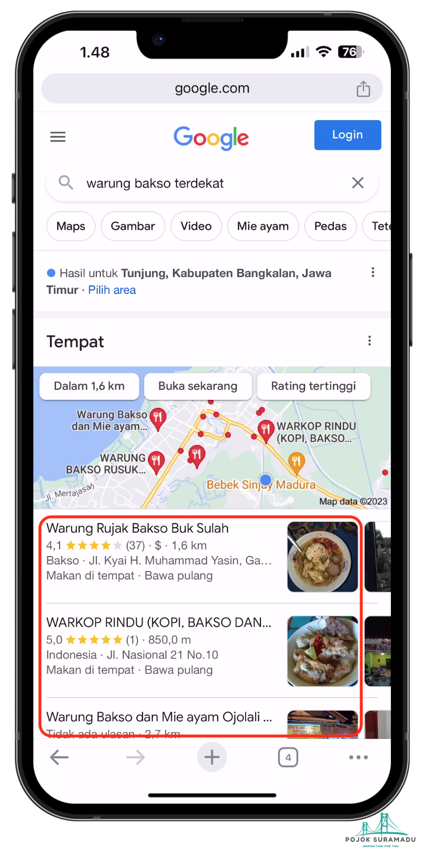 Bakso Terdekat Dari Lokasi Saya Sekarang Yang Masih Buka