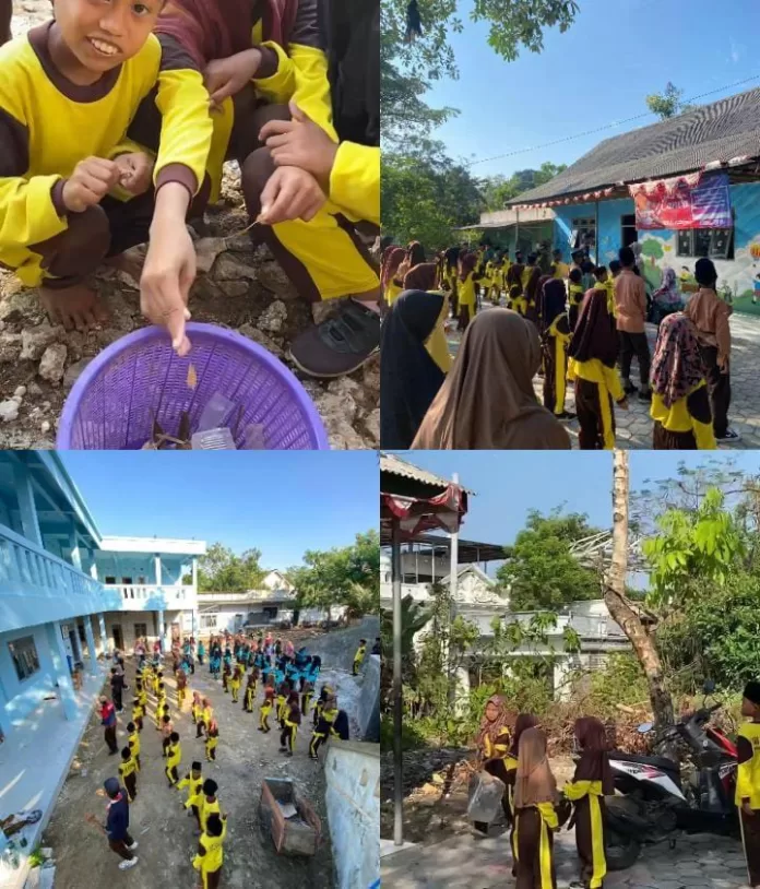 KKNT UTM Desa Morombuh Gelar Minggu Bersih dan Senam Ceria Bersama SDI Al Aziziyah Morombuh, Tanamkan Semangat Kebersihan dan Kesehatan Dini