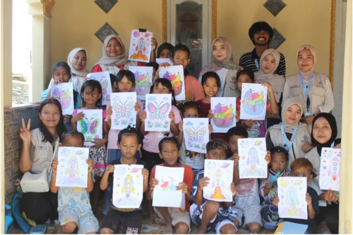 KKN UTM Dampingi Anak-anak Desa Batah Barat Lewat Creative Class dan TPQ